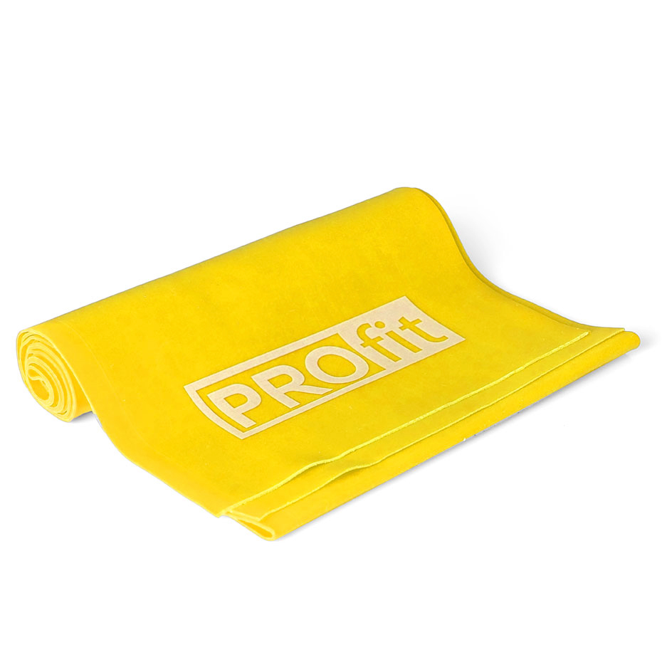 Guma Fitness Profit Long Light 200x15x0,35cm żółta DK 2227 - obrazek 2
