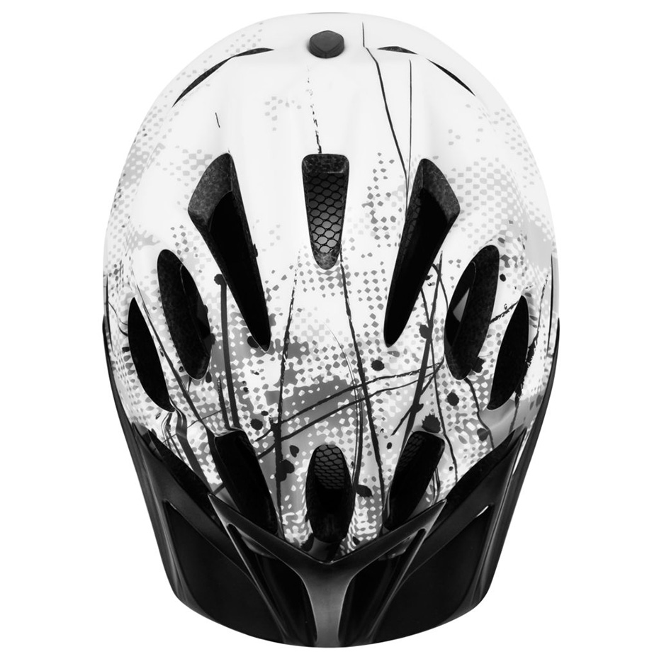 Kask rowerowy Spokey Checkpoint 55-58 cm biało-czarny 926890 - obrazek 4