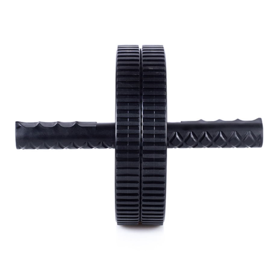 Kółko do ćwiczeń Profit z matą szaro-czarne DK 3218N - obrazek 2