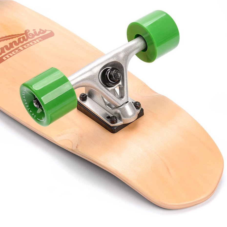 Deskorolka Meteor Cannabis zielono-brązowo-pomarańczowa 22595 - obrazek 4