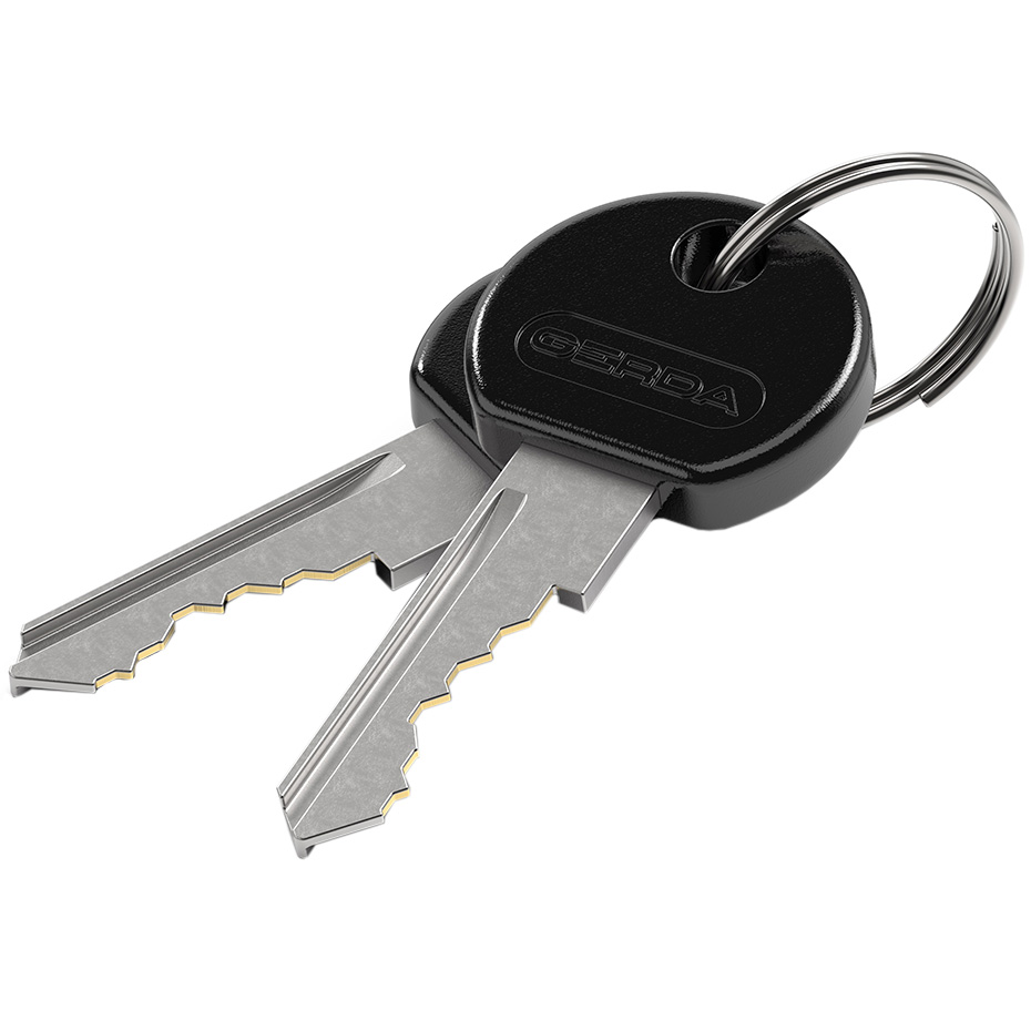 Zapięcie rowerowe Gerda linka, korpus okrągły, osłona klucza czarne Flex 1200/10S - obrazek 2