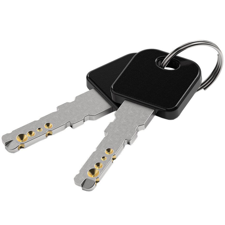 Zapięcie rowerowe Gerda pętla, korpus, okrągły czarne Flex 650/10T - obrazek 2