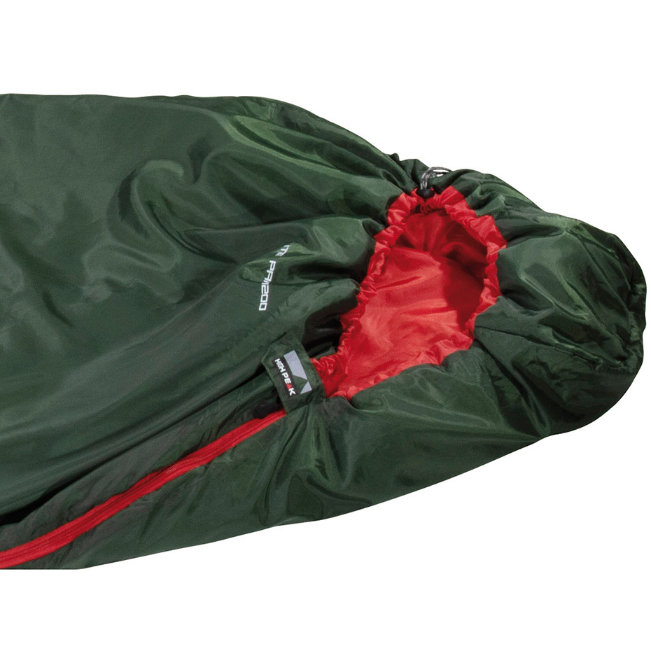 Śpiwór High Peak Lite Pak 1200 225x80x50 cm zielono-czerwony 23263 - obrazek 4