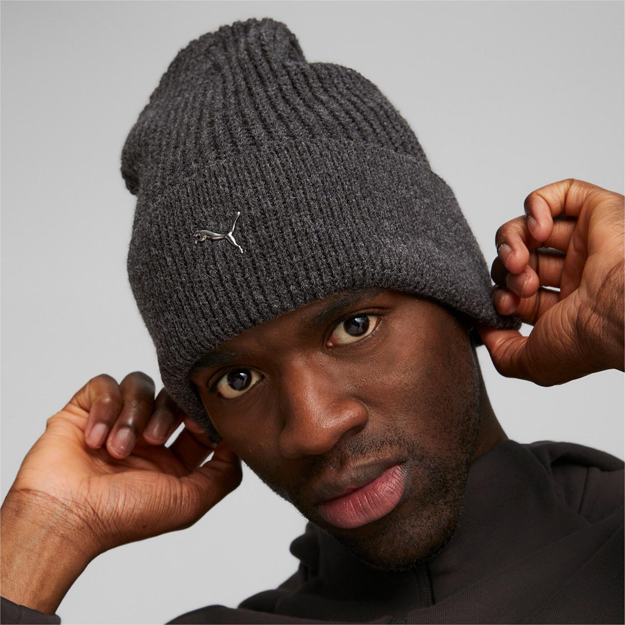 Czapka Puma Metal Cat Beanie szara 024874 01 - obrazek 3