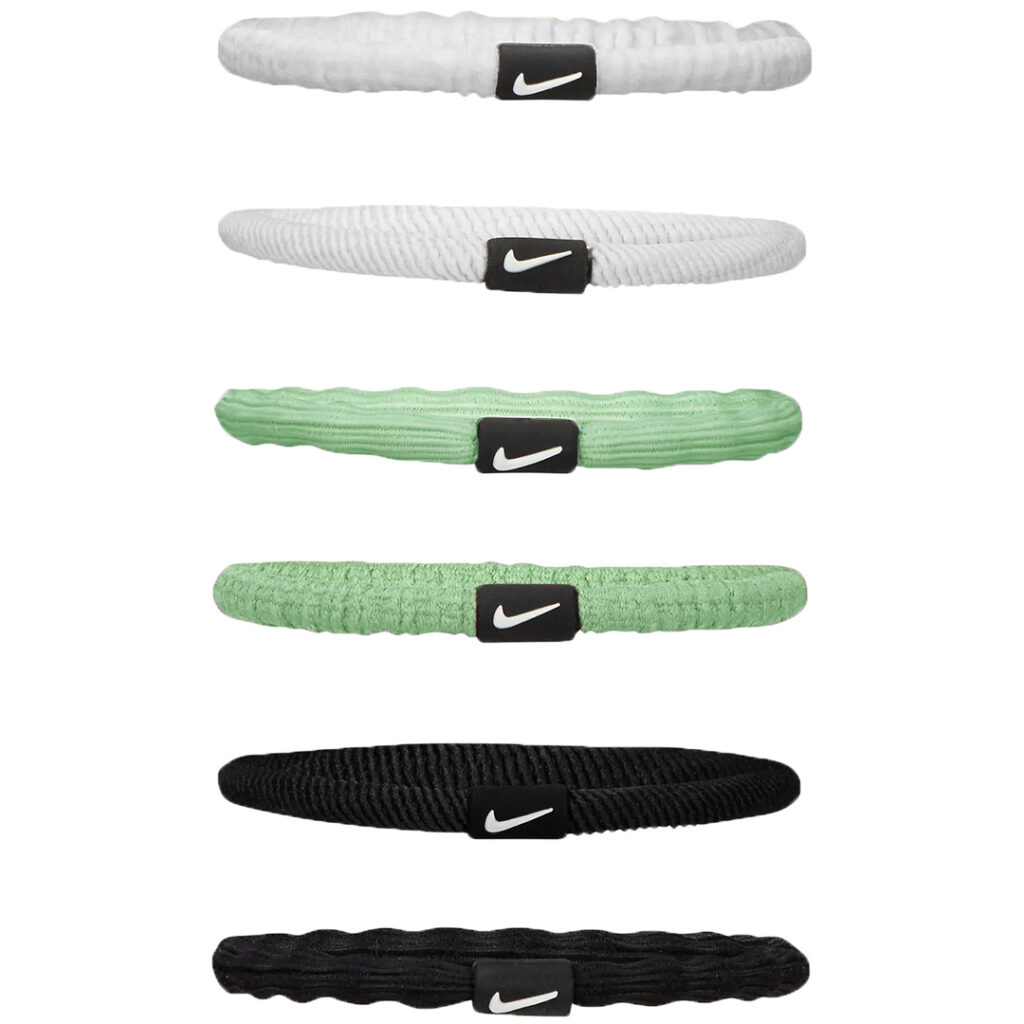 Gumki do włosów Nike Flex 6 szt. biało-zielono-czarne N1009194130OS