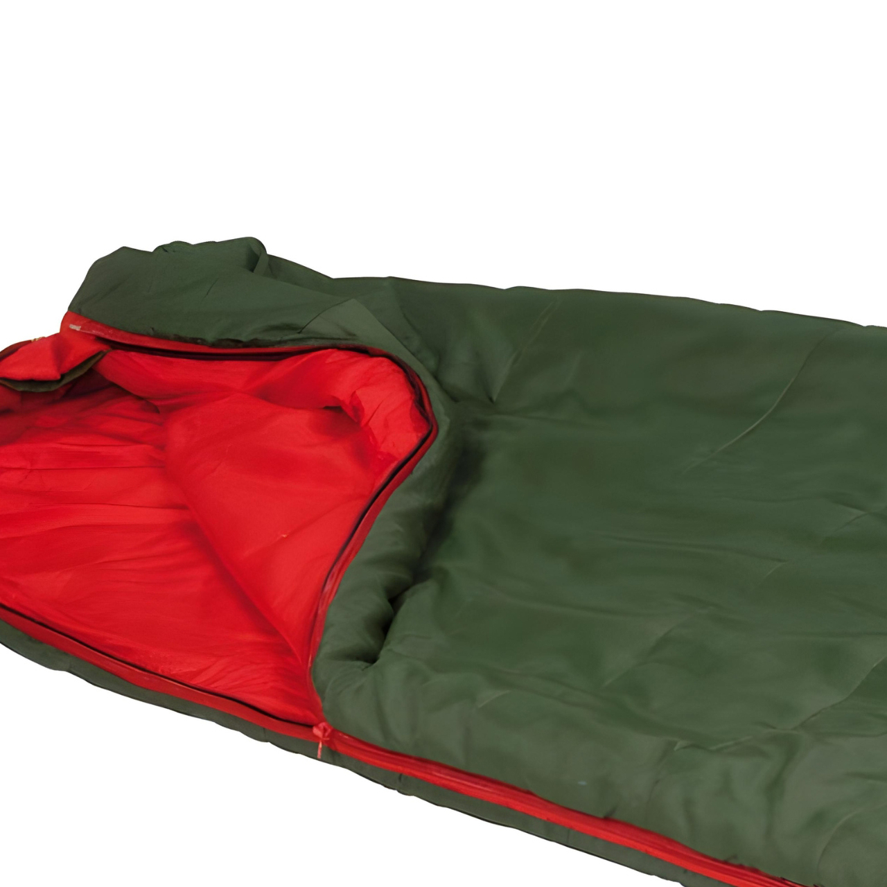 Śpiwór High Peak Pak 1000 Eco 220x80x50 cm zielono-czerwony 23251 - obrazek 3