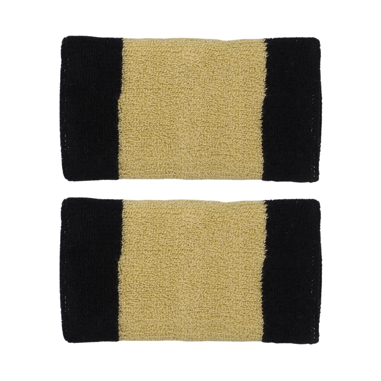 Frotki na nadgarstek Nike Swoosh Doublewide Wristbands 2 szt. czarno-złote N0001586055OS - obrazek 2