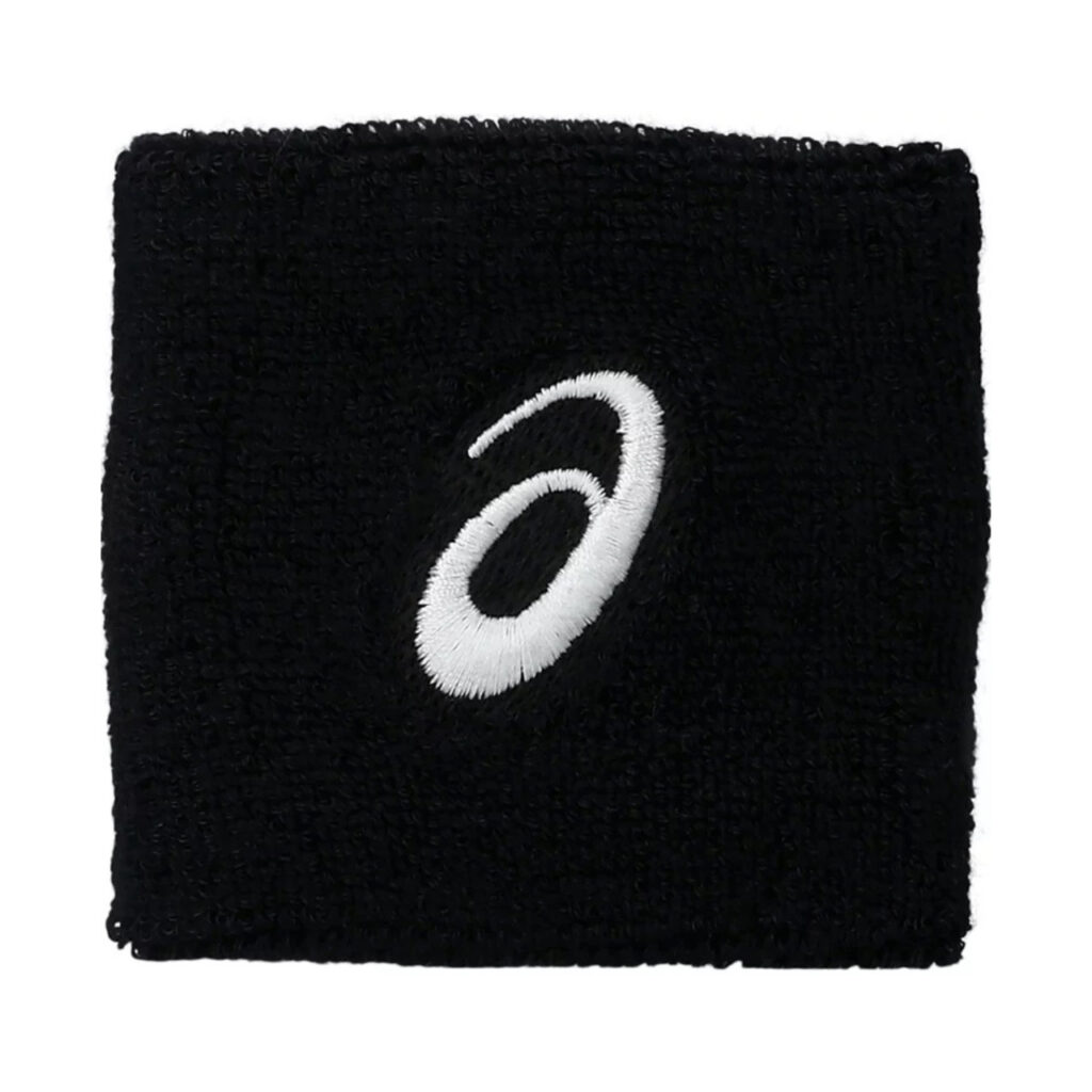 Frotka na rękę Asics Wrist Band czarna 2 szt. 3043A120 001