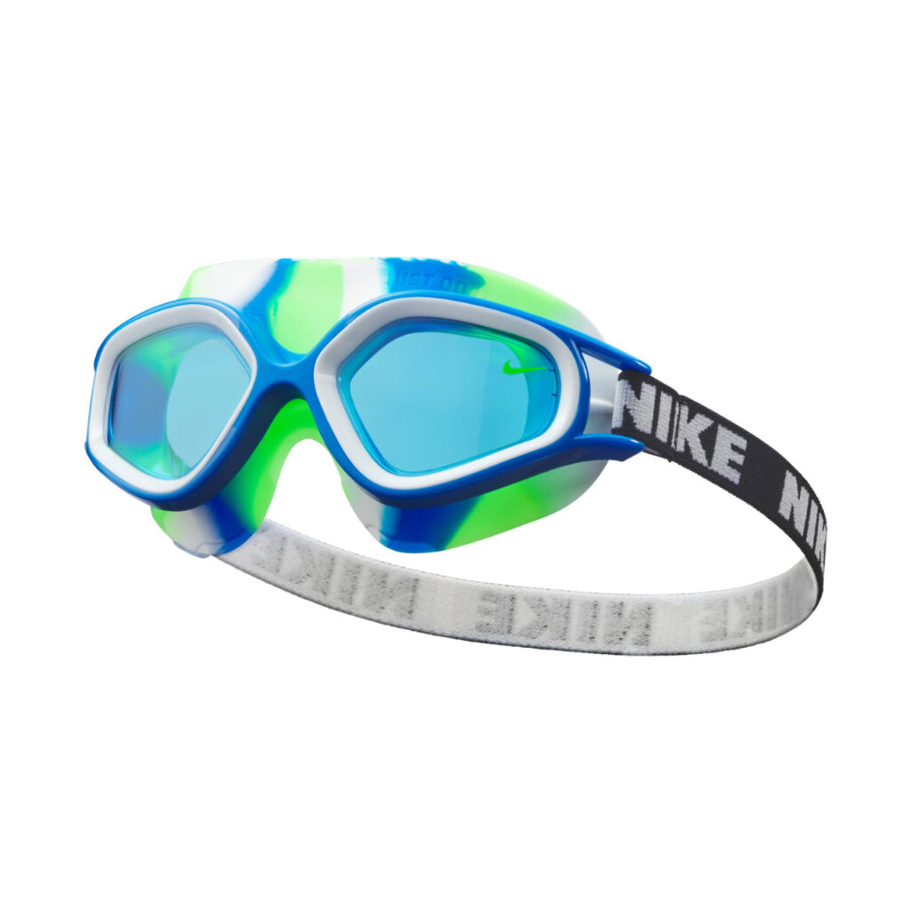 Okulary pływackie Nike Kids Expanse niebiesko-zielone NESSD124-480 OS
