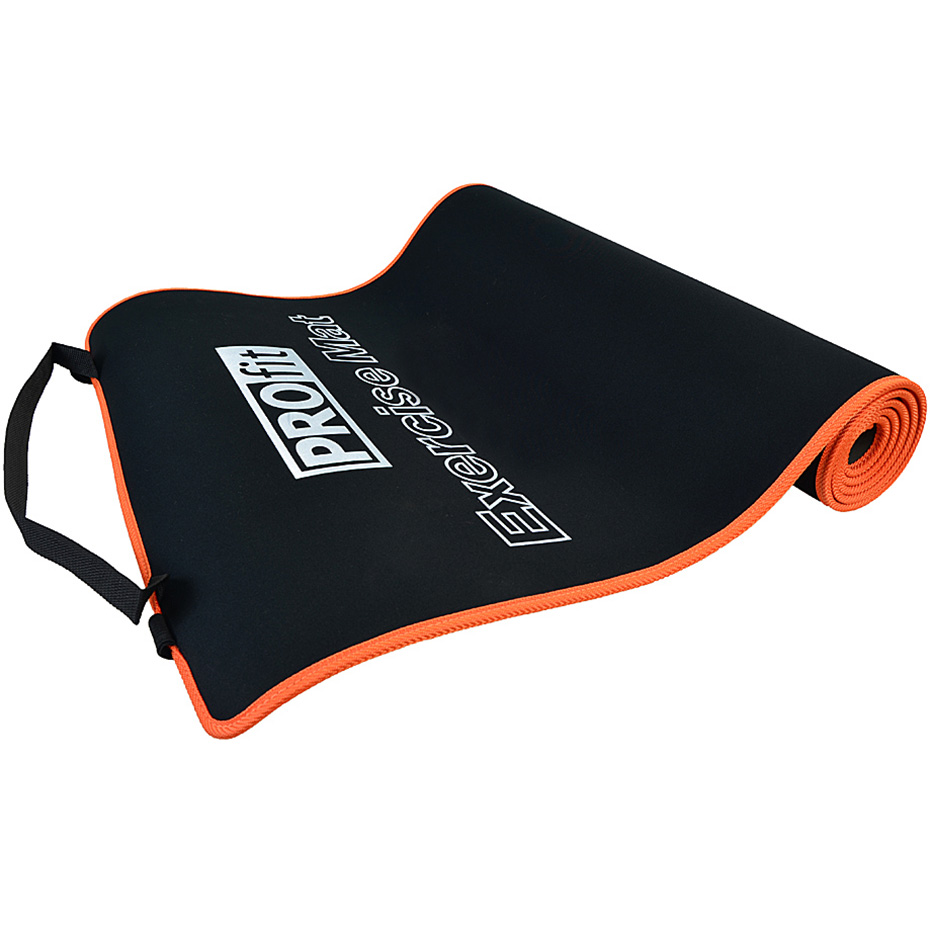 Mata do ćwiczeń Profit 180x60x0,6cm czarno-pomarańczowa DK 705 - obrazek 2