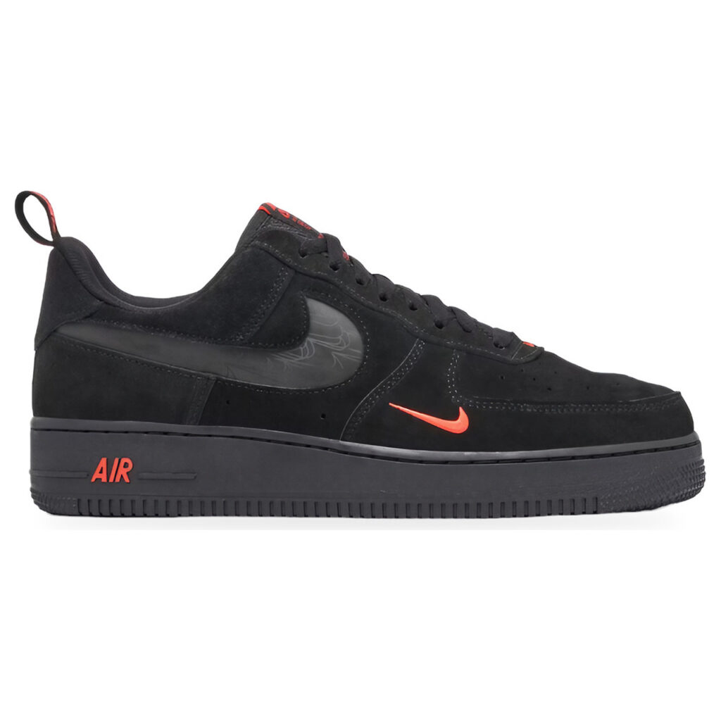 Nike Air Force 1 ’07 Low LV8 Black Crimson DZ4514-001 Czarne sneakersy