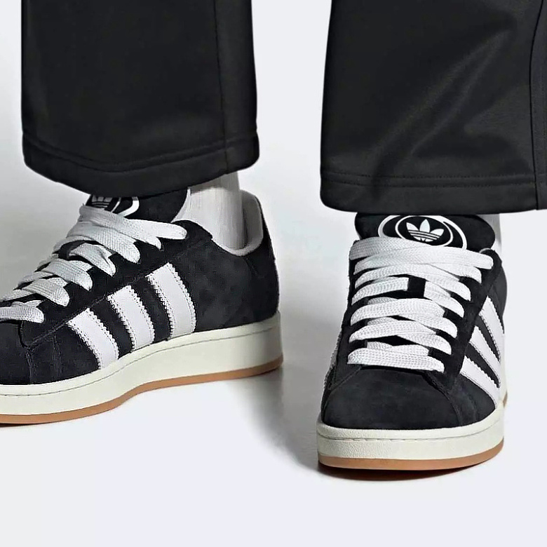 adidas Campus 00s Core Black HQ8708 Czarne Zamszowe Sneakersy - obrazek 2