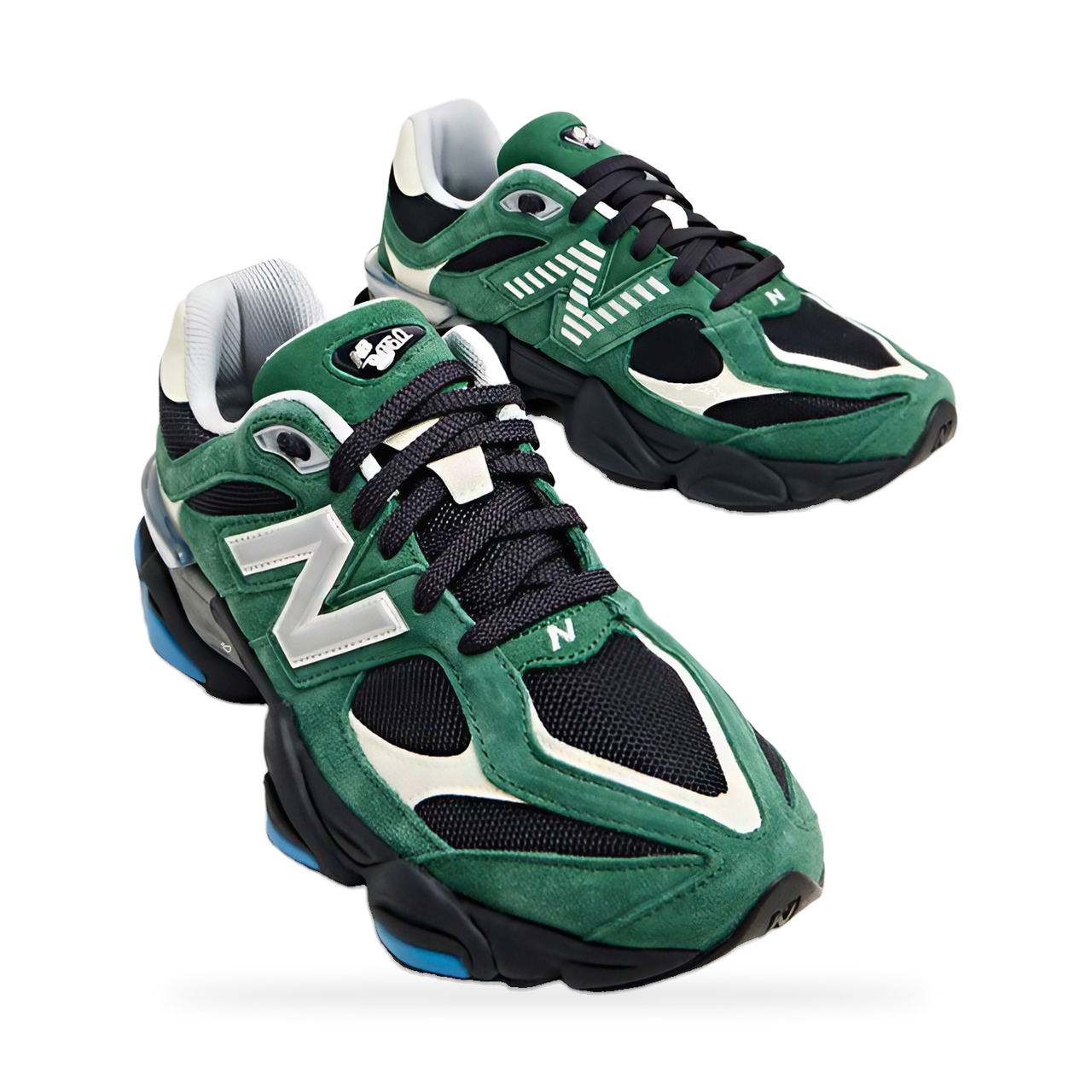 New Balance 9060 Team Forest Green U9060VRA Zielone zamszowe sneakersy